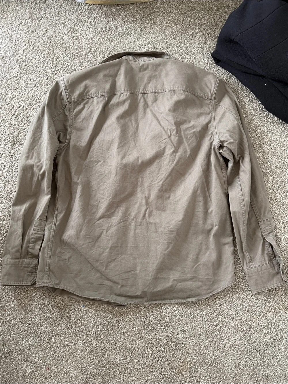 Men's Casual Button-Up Overshirt Jacket - olive green